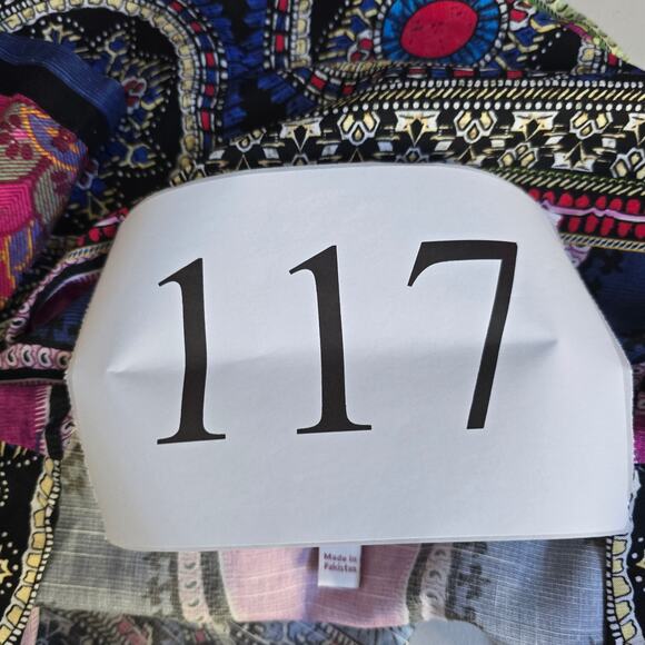 ETHNC Wrap Top Womens Small Colorful Bohemian Boho Bollywood Travel Vacay Kimono - Picture 9 of 9